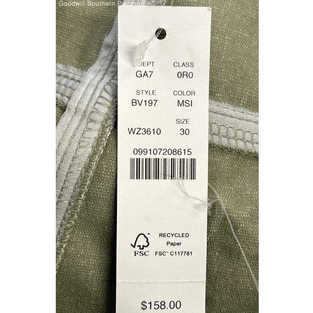 J Crew Full-length demi-boot pant in silver metallic faux leather Women's 30 NWT - Picture 4 of 5